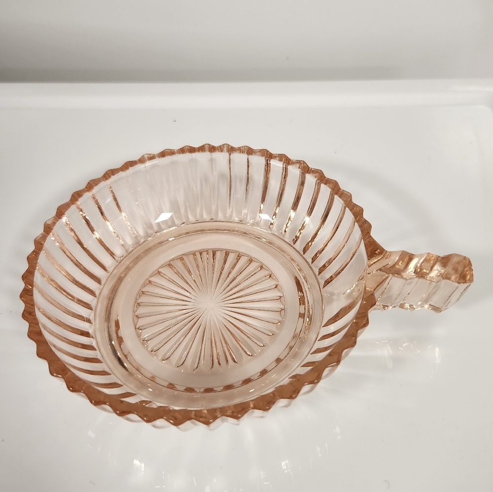 Anchor Hocking Pink Queen Mary Depression Glass Nappy